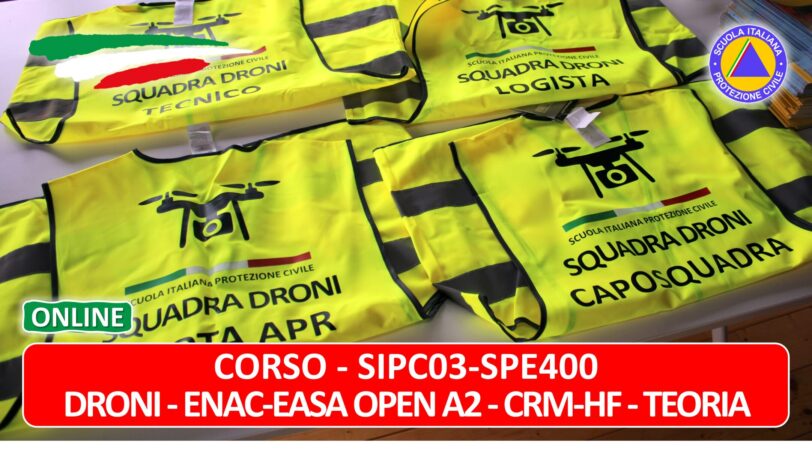 SIPC03-SPE400 - Droni - ENAC-EASA OPEN A2 - CRM-HF -TEORIA